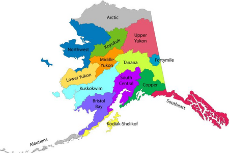 Middle Yukon and its neighboring locations Map